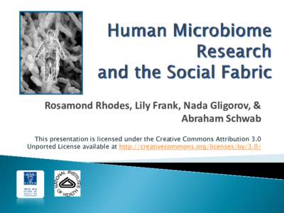Human Microbiome Research  and the Social Fabric
