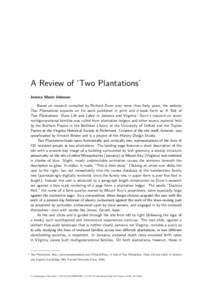 A Review of �te {Two Plantations}