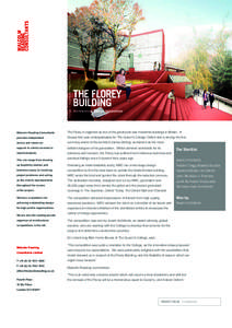 THE FLOREY BUILDING Architectural Design Competition  Malcolm Reading Consultants