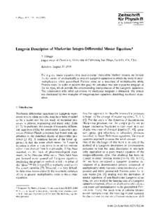 Langevin description of markovian integro-differential master equations