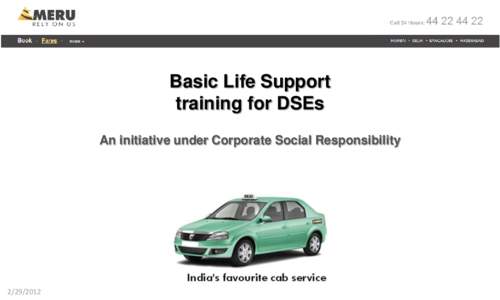 Basic Life Support training for DSEs An initiative under Corporate Social Responsibility[removed]