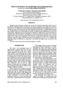 AMINO ACID PROFILE OF EARTHWORM AND EARTHWORM MEAL (Lumbricus rubellus) FOR ANIMAL FEEDSTUFF L. Istiqomah, A. Sofyan, E. Damayanti and H. Julendra