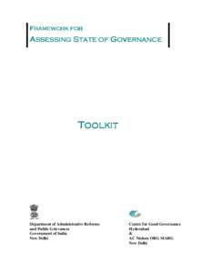 Framework for  Assessing State of Governance Toolkit