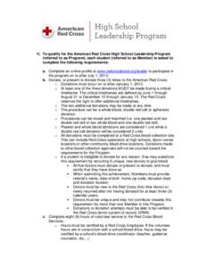 Microsoft Word - High School Leadership Program Terms  Conditions _2015School Year - ed 6-2015_