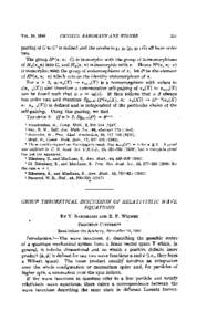 VOL. 34, 1948  PHYSICS: BARGMANNAND WIGNER 211