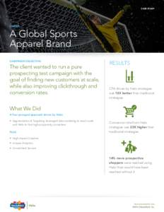 CASE STUDY  CLIENT: A Global Sports Apparel Brand
