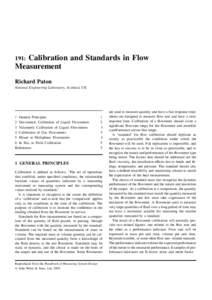 Calibration and Standards in Flow Measurement 191:  Richard Paton