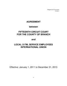 Original for Execution[removed]AGREEMENT between FIFTEENTH CIRCUIT COURT