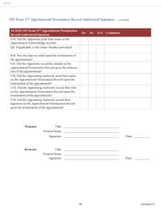 dd 557  DD Form 577 Appointment/Termination Record-Authorized Signature .... continued 18. KSD: DD Form 577 Appointment/Termination Record-Authorized Signature P18. Did the Appointee print their name in the