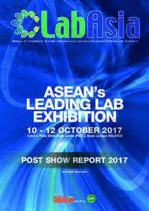 Malaysia 6th International Scientific Instrument and Laboratory Equipment Exhibition and Conference  ASEAN’s LEADING LAB EXHIBITION 10