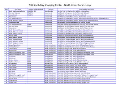 S35 South Bay Shopping Center - North Lindenhurst - Loop Stop # 