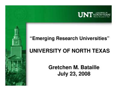 University of North Texas System / University of North Texas / Denton County /  Texas / Graduate school / Massachusetts Institute of Technology / DallasFort Worth metroplex / Science and technology in the United States / University of North Texas academics / Education in Texas