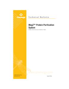 MagZ(TM) Protein Purification System Technical Bulletin, TB336