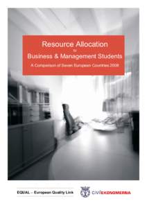 Resource Allocation to Business & Management Students A Comparison of Seven European Countries 2008