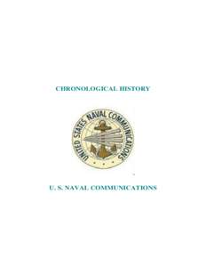 CHRONOLOGICAL HISTORY  U. S. NAVAL COMMUNICATIONS 1776