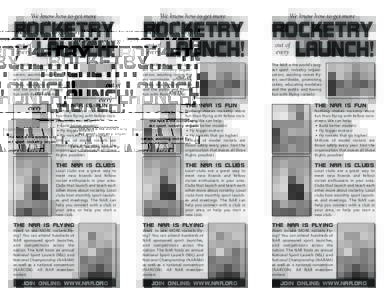 Model rocketry / National Association of Rocketry / Transport / Ballistics / Spaceflight / NARAM / Model rocket / NAR / Rocket / High-power rocketry / United Kingdom Rocketry Association