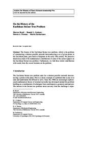 NP-complete problems / Steiner tree problem / Joseph Diaz Gergonne / Fermat point / Jakob Steiner / Pierre de Fermat / Evangelista Torricelli / Compass and straightedge constructions / Isoperimetric inequality / Mathematics / Geometry / Theoretical computer science