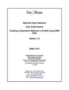 Creating a Geometric Network in ArcGIS using NHN Data