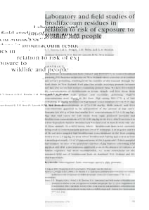 Laboratory and field studies of brodifacoum residues in relation to risk of exposure to wildlife and people