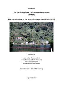    Final	
  Report	
      The	
  Pacific	
  Regional	
  Environment	
  Programme	
  