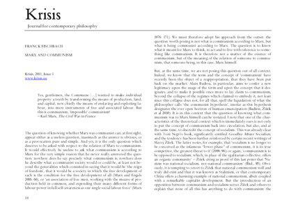 Krisis Journal for contemporary philosophy