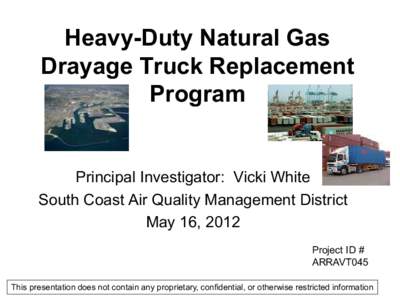 Heavy-Duty Natural Gas Drayage Truck Replacement Program