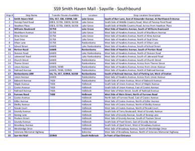 S59 Smith Haven Mall - Sayville - Southbound Stop # 