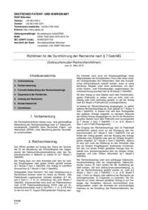 Richtlinien für die Durchführung der Recherche nach § 7 GebrMG (Gebrauchsmuster-Rechercherichtlinien)
