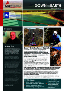 DOWN TOEARTH December 2011 INCORPORATING  Welcome