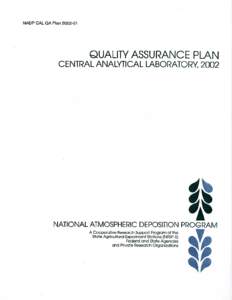 Quality Assurance Plan, CAL, 2002