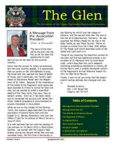 pppppppppppppppp  The Glen The Newsletter of the Calgary Highlanders Regimental Association
