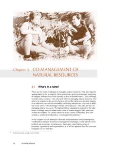Chapter 3.  CO-MANAGEMENT OF NATURAL RESOURCES 3.1