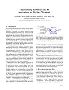 Understanding TCP Incast and Its Implications for Big Data Workloads Yanpei Chen, Rean Griffith*, David Zats, Anthony D. Joseph, Randy Katz University of California, Berkeley, *VMware (ychen2, dzats, adj, randy)@eecs.ber