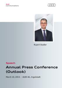 Audi Communications Rupert Stadler  Speech