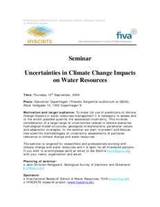 Hydrological Modelling for Assessing Climate Change Impacts