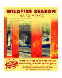 Wildfire Season in New Mexico What You Need to Know to Protect Your Family, Animals, and Property For additional information – including important