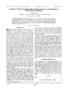 THE JOURNAL OF CHEMICAL PHYSICS  VOLUME 32, NUMBER 3 MARCH, 1960