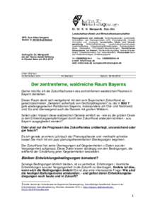 Dr. Dr. K. H. Marquardt, Dipl.-Gtn. Landschaftsarchitekt und Wirtschaftswissenschaftler IWÖ, Zum Alten Bergamt Badstr. 8, 95138 Bad Steben  Vortrag Dr. Dr. Marquardt