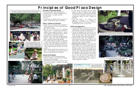 Principles of Good Plaza Design Lots Lots of of choices choices for for sitting