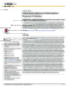 Whole Body Melanoma Transcriptome Response in Medaka