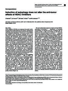 Citation: Cell Death and Disease[removed], e387; doi:[removed]cddis[removed] & 2012 Macmillan Publishers Limited All rights reserved[removed]www.nature.com/cddis  Correspondence