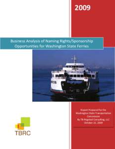 DRAFT-Business Analysis of Naming Rights/Sponsorship Opportunities for Washington State Ferries