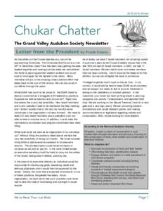 Chukar Chatter Winter 2015