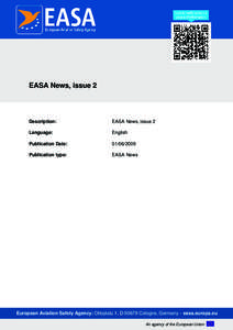 EASA News, issue 2  Description: EASA News, issue 2