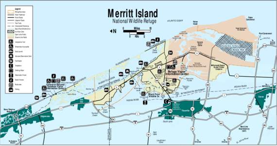 Merritt Island National Wildlife Refuge 10  Miles