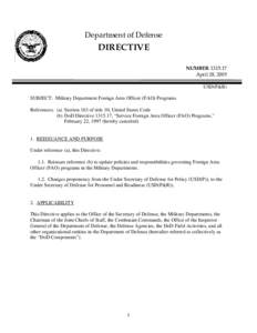 DoD Directive[removed], April 28, 2005