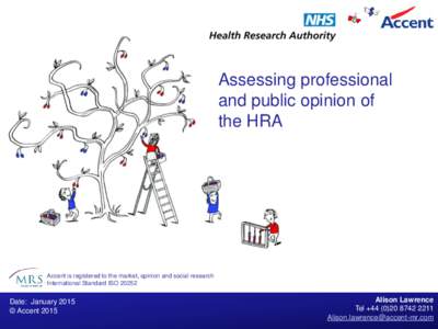 Assessing professional and public opinion of the HRA Accent is registered to the market, opinion and social research International Standard ISO 20252