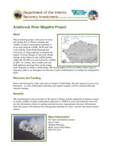       Anaktuvuk River Megafire Project Need