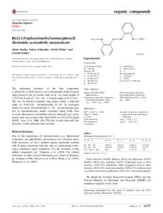 Bis{2-[(Triphenylmethyl)amino]phenyl} diselenide acetonitrile monosolvate