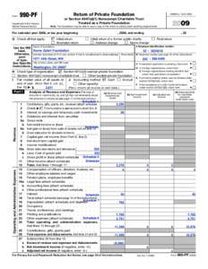 Form  990-PF Department of the Treasury Internal Revenue Service